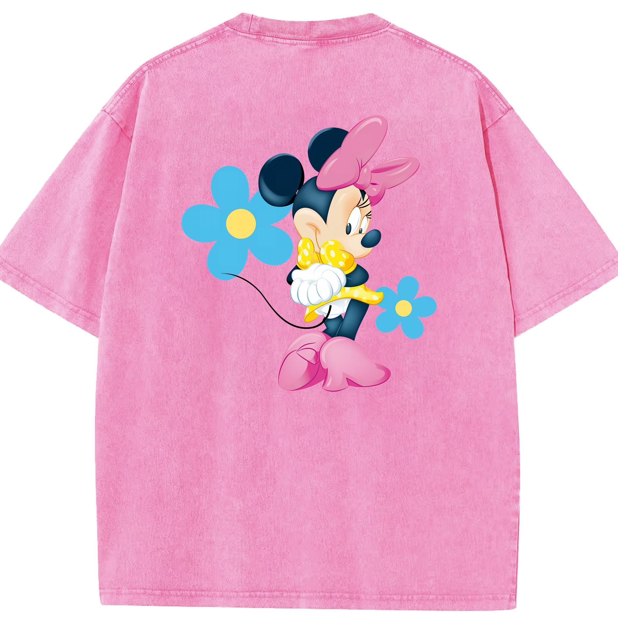 （画像用） ミッキーマウス Mickey Mouse 綿100% ヴィンテージ風 半袖Tシャツ（背面プリント）
